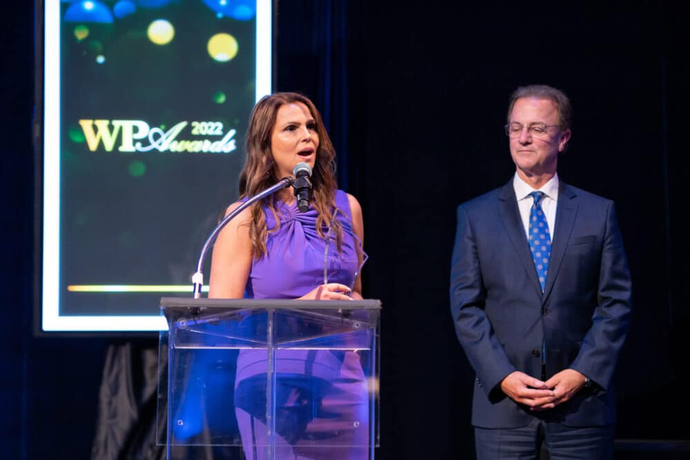 CEO Michael Kovacs and COO Mary Medeiros accept the award for ETF Provider of the Year